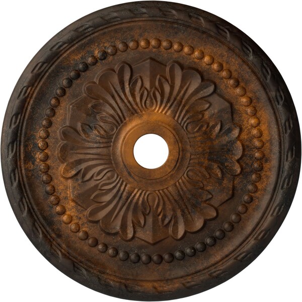 Ekena Millwork Palmetto Ceiling Medallion (Fits Canopies up to 7 5/8"), 31 1/2"OD x 3 5/8"ID x 1 3/4"P, Rust CM31PMRUS - main